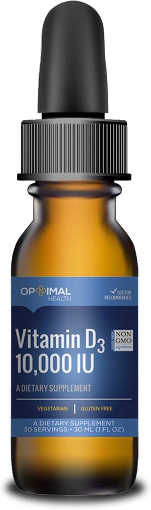 Optimal vitamin D3 flytande droppar 10000 IU