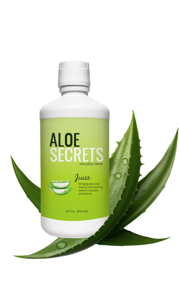 ALOE SECRETS Aloe Vera Juice - Revitalize Your Wellness - Unflavored, 32oz - Enhance Digestion, Nourish Skin, Hydrate - Bonus: E-Book ingår