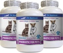 Katter Bad Breath Home Remedy - PROBIOTICS for Pets - Dogs Cats - Bad Gas and Breath Treats - Advanced Immune Boost - cat Digestive suppor - 3 Bottles (180 Treats)