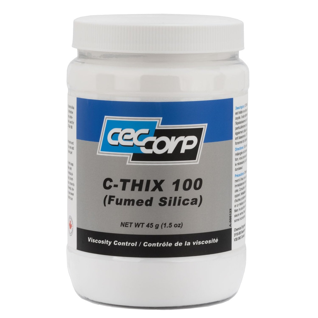 Fumed Silica C-THIX 100 av CECCORP (1 Kvart / 946 ml) - Extremely Fine, Hydrophobic, Amorphous White Powder med mycket hög renhet