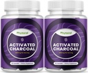Aktiverade kolpiller Detox & Cleanse - Rena kokosnötkapslar med 1200 mg Per servering för uppblåst lindring - Aktiv avgiftning Supplement för kropp och tarmhälsa - 90 greve - 2 Pack