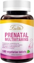 Lovita Prenatal Multivitamins - Omfattande näringsstöd för före, under och efter graviditet - 180 vegetariska tabletter