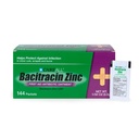 CareAll Bacitracin Antibiotisk Zink salva (144 Pack), 0,9gr Foil Packet. Första hjälpen salva som förhindrar infektioner för mindre skär, skrapor och burns