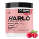 Harlo - Raspberry Salt Electrolyte Drink Mix med Bovine Collagen & Creatine-Kreatinmonohydratpulver - Energidryckspulver - Pre Workout Powder - Sugar Free Energy Drinks - Post Workout Recovery