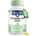 Freeda Vitamin B2 Riboflavin 50mg - Energi & Nervous System Support - Kosher, Vegan, Gluten-Free B2 Supplement för Brain & Metabolism - (100 Ct)