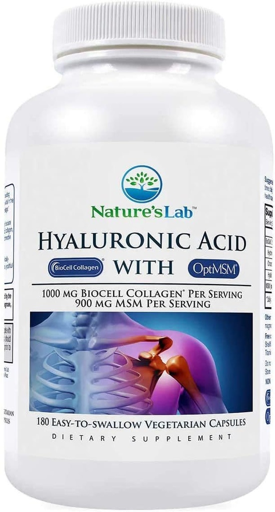 Naturens Lab Hyaluronsyra med BioCell Collagen, 180 vegetariska kapslar