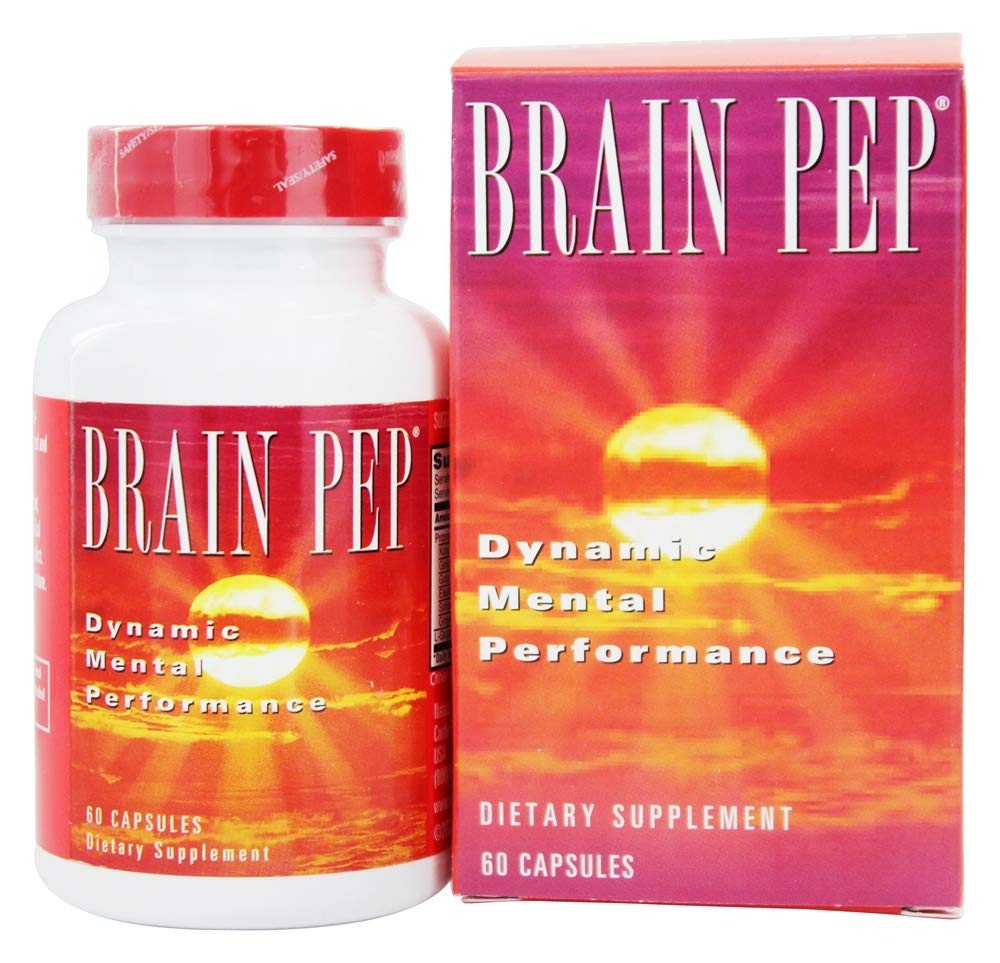 Natural Balance Brain Pep | Brain Function Supplement med Ginkgo Biloba, Kola Nut | Hjälper till att stödja förbättrat minne, fokus och mental klarhet | 60 kapslar