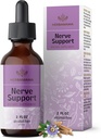 HERBAMA Nerve Support Supplement - Vegan Nerve Support Formel med Ashwagandha & Bacopa Monnieri för hjärna - Icke-GMO, alkohol och sockerfri dagliga lugnande droppar för vuxna, 28-dagars leverans