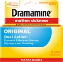 Dramamine Original, Motion Sickness Relief, 36 greve
