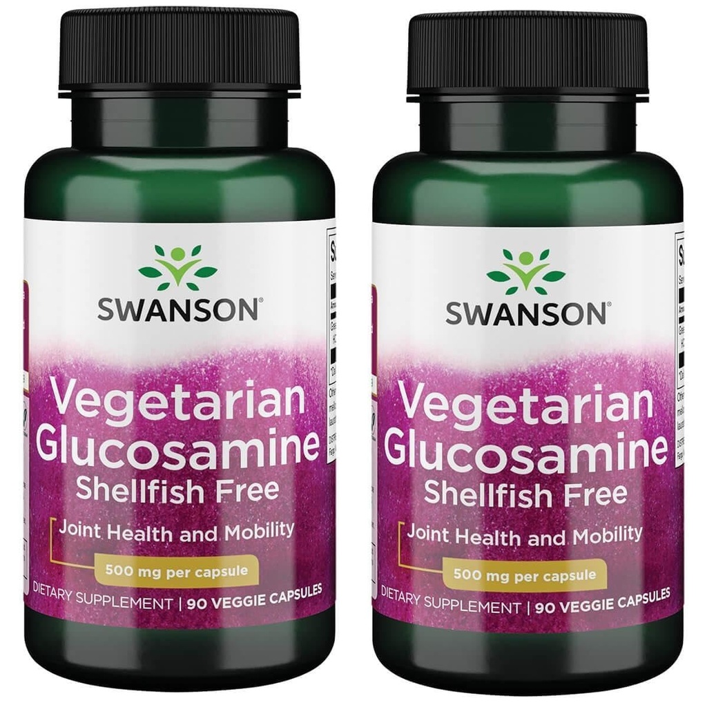Swanson Vegetarian Glukosamin - Shellfish Free 500 Milligram 90 Veg Capsules (2 Pack)