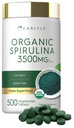 Carlyle Organic Spirulina tabletter 3500mg | 500 greve | Non-GMO & Gluten fri tillägg