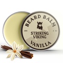 Slående Viking Beard Balm för män - Lämna i skägg Conditioner - Styling Balm Made med naturligt härledda skägg smör, Argan & Jojoba oljor (2 Ounce (Pack of 1), Vanilla)