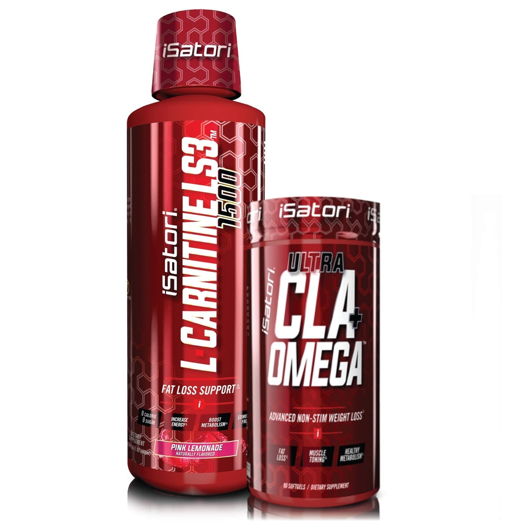 iSatori L-Carnitine LS3 Pink Lemonade 1500mg (32 portioner) & iSatori Ultra CLA (90 Softgels)
