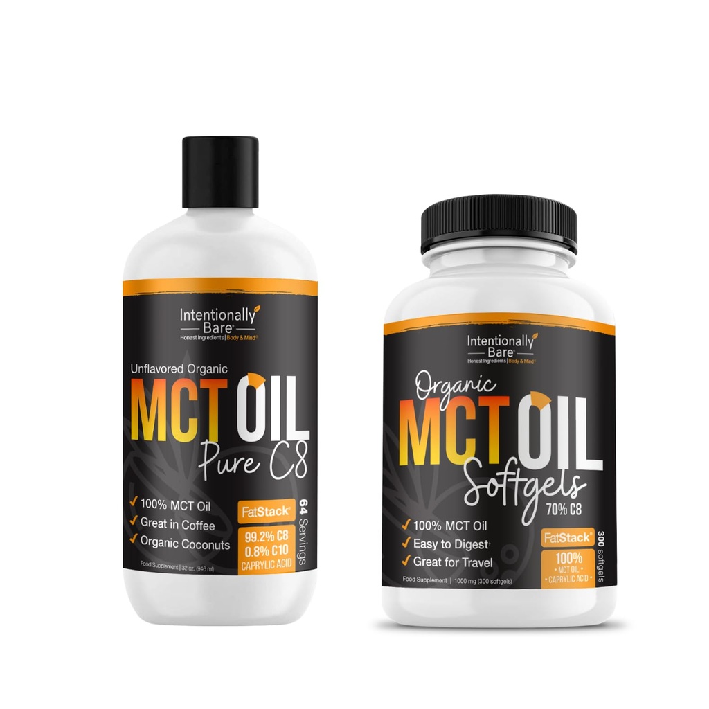MCT Oil Capsules och Pure C8 MCT Oil Bundle