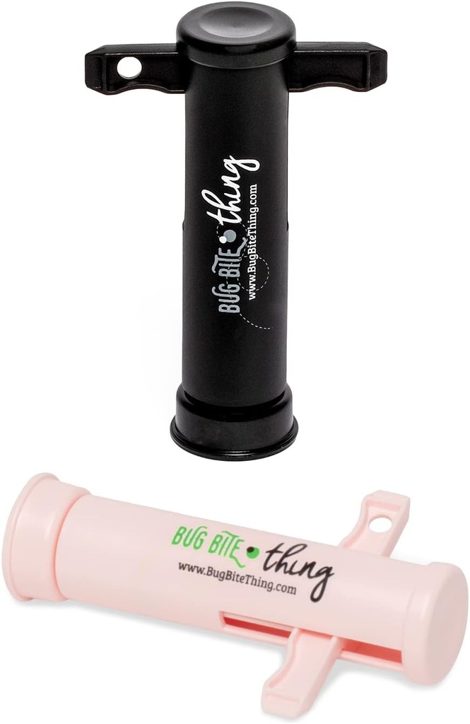 Bug Bite Thing Suction Tool - Bug Bites och Bee / Wasp Stings, Natural Insect Bite Relief, 2-Pack, 1 Black / 1 Rosa