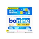 Bonine Non-Drowsy Motion Sickness Relief - Chewable Tablets med Meclizine HCL 25mg - Non Drowsy Medicine för Nausea eller Motion Sickness - Cruise Essentials - Raspberry Flavor, 32 Chewable Tablets