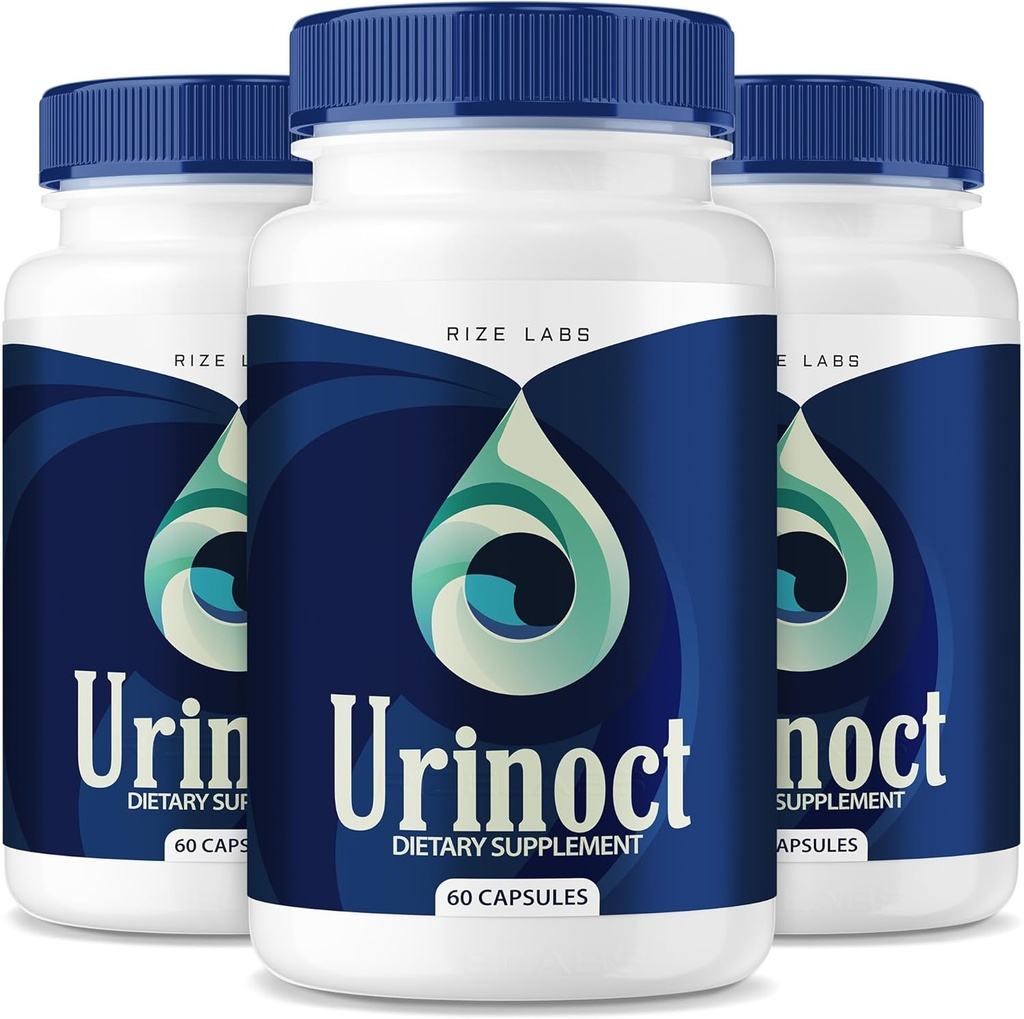 Rize labs (3 Pack) Urinoct Prostate Supplement, Urinoct Bladder Health, Advanced Urinoct Prostate Function Formel, Urinoc Organic Herbal Blend Reviews, Urinoct Prostate Flush för Flow (180 kapslar)