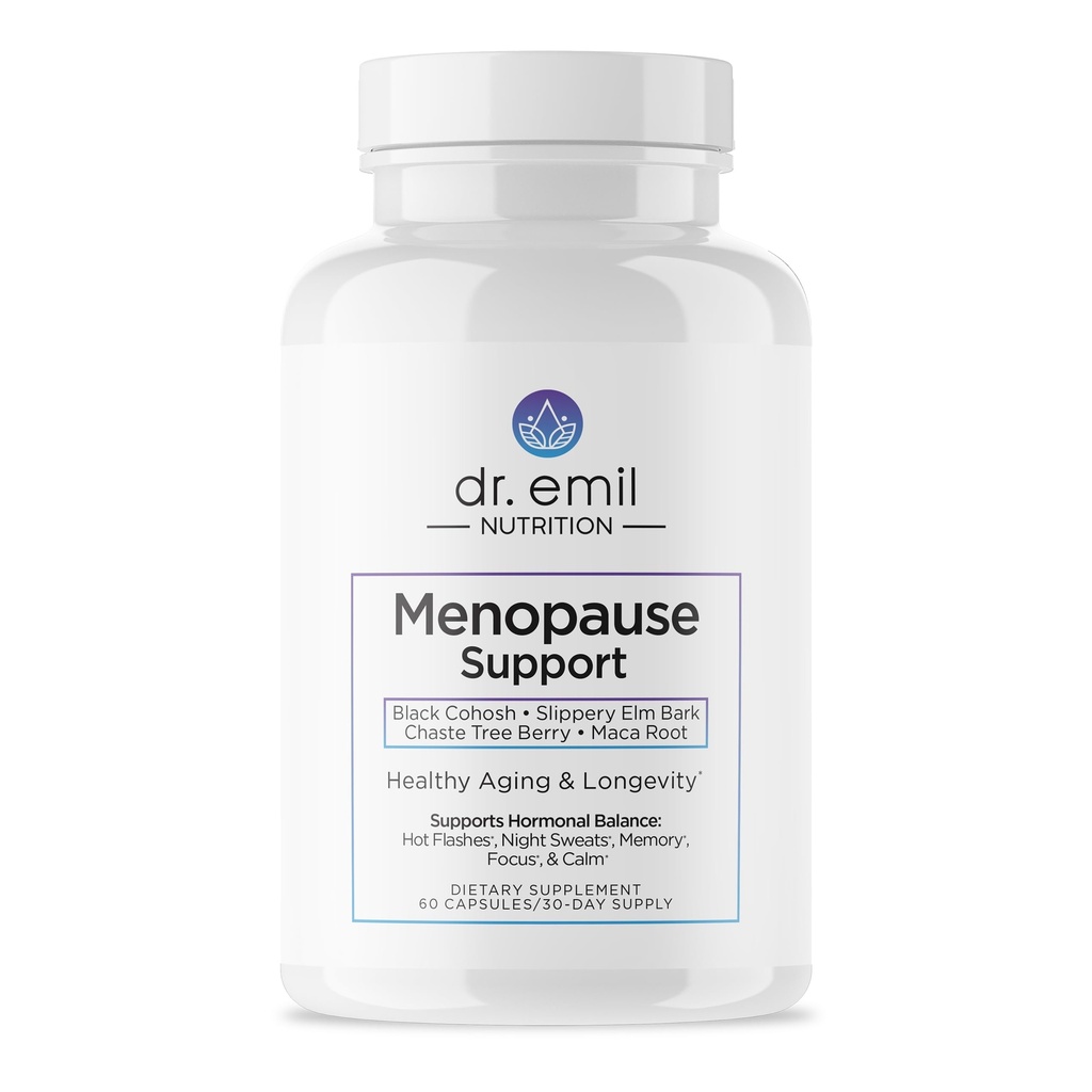 EMIL NUTRITION Menopause Supplements for Women - Multi-Symptom Menopause Relief for Hot Flashes, Night Sweats & Mood Swings - Menopause Support Pills with Black Cohosh - 30 Day Supply