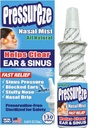 Pressureze Nasal Spray - All Natural Preservative-Free Sterile - Fast Relief Nasal Spray - för Sinus Allergies trängsel blockerade öron högt Snoring | 130 Sprayer, 18 ml