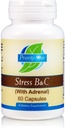 Priority One Vitamins Stress B & C 60 Capsules - B Komplex med hela körteln Adrenal för att stödja friska nerver, hud, ögon, gastrointestinala och hjärnfunktioner. *