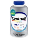 Centrum Silver Mäns 50+ Multivitamin med vitamin D3, B-Vitaminer, Zink för minne och kognition - 200 tabletter