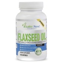 Organic Flaxseed Oil Softgels - 1000mg Premium, Virgin Cold Pressad från Flax Seeds - Hair Skin & Nails Support - Omega 3-6-9 Supplement - 100 Count - Mer än 3 månaders leverans!