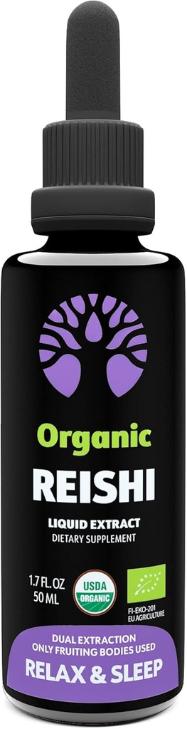 LOOV Organic Reishi Mushroom Supplement - 50 portioner - Fruktande kroppar - Sömn och immunstöd
