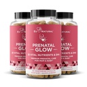 Glöd Prenatal Vitaminer för kvinnor 3-Pack Bundle - 20-i-1 Vital Nutrients för hälsosam graviditet och dödlig utveckling - Folic Acid & Vegan DHA för barnets tillväxt och en bekväm graviditet - 180 kapslar