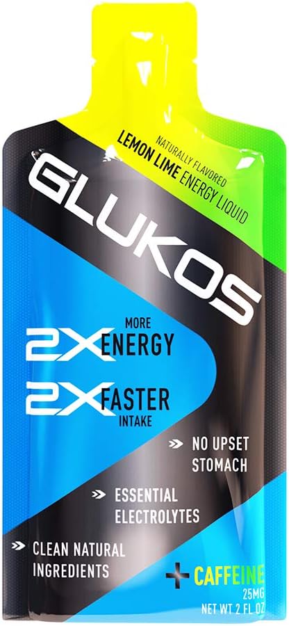 Glukos Energy Gels för löpare 2oz Packets, kör Gels med elektrolyter, bricka på 12 räkna