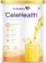 Dr Reddy's Celehealth Nutritional Drink, Protein Supplement för daglig användning, Low Glycemic Index, Zero Added Sugar, Saffron och Cardamon Flavour, 400g, Yellow