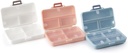 Portable Pill Case,Travel Pill Organizer,Daily Pill Organizer,7 Compartments, Pill Box för Purse Pocket för att hålla vitaminer,Cod Liver Oil, Tillskott och Medication-(White + Blue + Rosa)