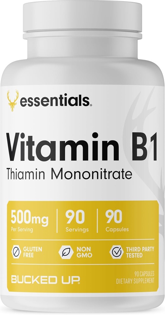 Bucked Up Vitamin B1 500mg kapslar, Essentials (90 portioner)