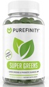 PUREFINITY Daily Super Greens Gummies med Spirulina, Spinach, Broccoli, Beet Root, Acai och andra grönsaker, All-in-One Veggie Supplement - Non-GMO, Gluten Free, Vegan, 60 Count