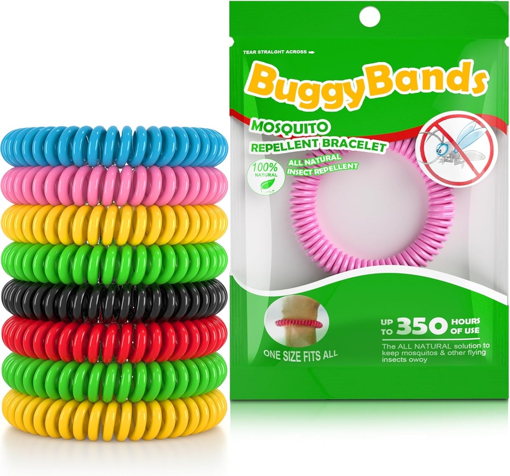 24 Pack Mosquito Repellent Armband, Individuellt insvept Repellent Wristbands, DEET Free, Natural and Waterproof Band