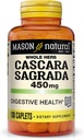 MASON NATURAL Cascara Sagrada 450 mg, Herbal Supplement för normal Digestive Function Support, 100 Caplets