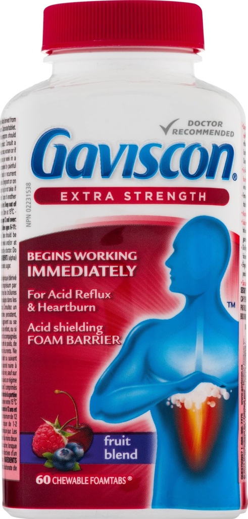 Gaviscon extra styrka frukt Antacid 60 tabletter