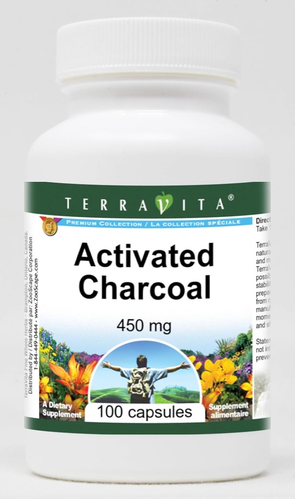 Aktiverat kol - 450 mg (100 kapslar, ZIN: 510652) - 3 Pack