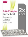 Vagisan Dr. Wolffs Lactic Acid Pessaries, Daglig vaginal hälsa och intim hygien, förhindrar infektion, 2X7pcs