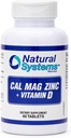 Kalcium Magnesium Zink Vitamin D Supplement 60 tabletter av naturliga system - Kalcium Magnesium Zink och VIT D Supplements för starkt immunsystem - Magnesium Supplement för immunsystemet