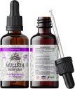 Mullein Tincture Extract, Organic Mullein (Verbascum densiflorum) Dried Leaf Herbal Supplement in Cold-Pressed Vegetable Glycerin 670 mg