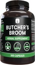 Rena originalingredienser Butcher's Broom (365 kapslar), No Magnesium eller Rice Fillers, Always Pure, Lab Verified