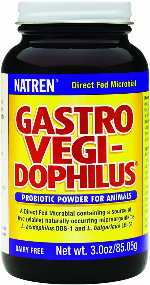 Natren Gastro Vegi-Dophilus Intestinal Health and Digestion Dairy-free Probiotic Powder för djur, 3.0oz