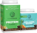 Sunwarrior Classic Vegan Protein Powder | Plant-Based 30 Servings, Chocolate & Collagen Building Powder Hyaluronic Acid | 20 portioner, Chocolate Flavored