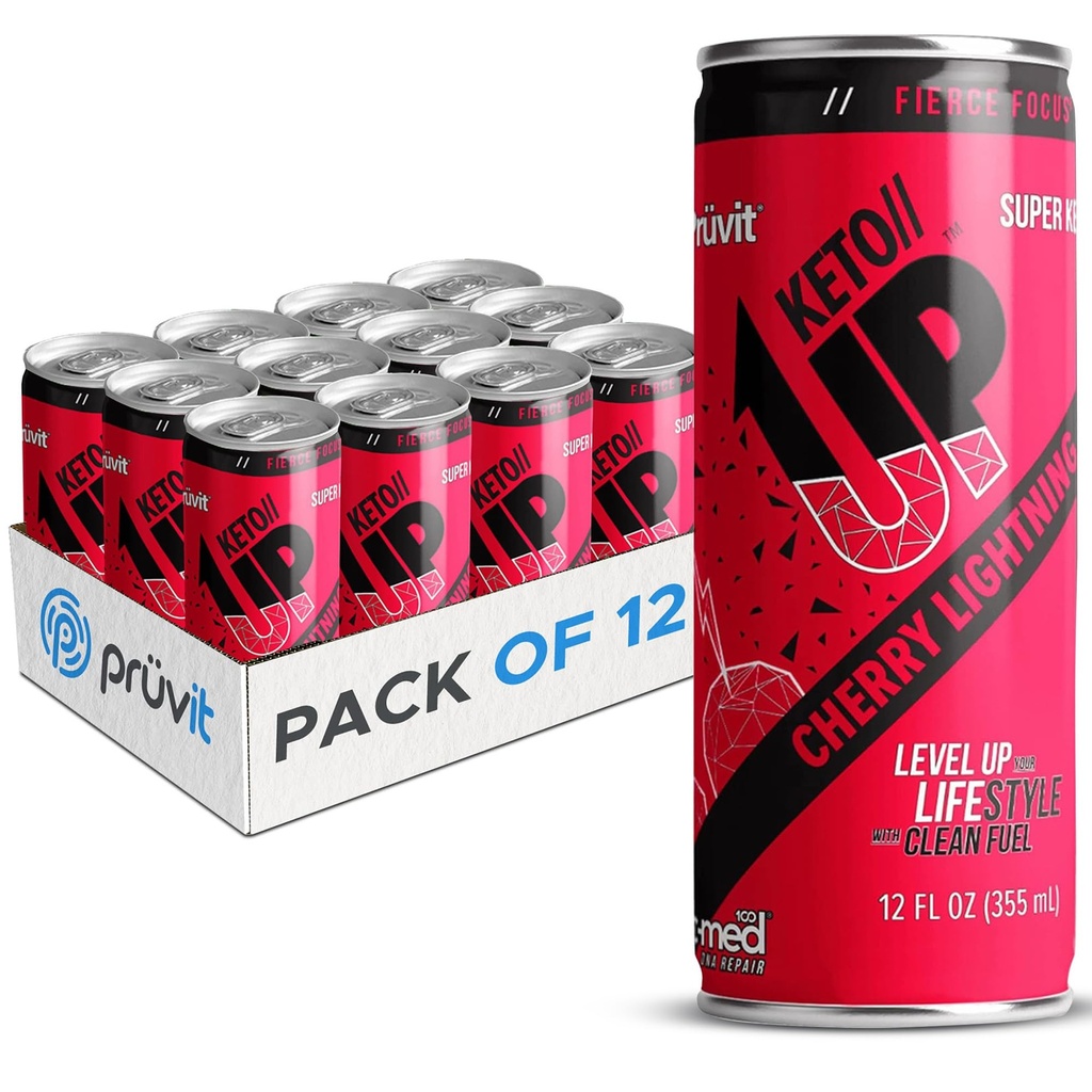 Cherry Lightning Keto / / Up® Drink - Redo att dricka Ketones för fokus för män och kvinnor - 12 Pack