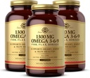 Solgar 1300 mg Omega 3-6-9, 120 Softgels (Pack of 3) - Fish Oil Supplement - Stöd för gemensam och hudhälsa - Inkluderar Flaxseed & Borage - Innehåller EPA & DHA Omega 3 fettsyror - 120 totala portioner