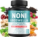 Noni Extract Capsules med Noni, Boswellia, White Willow Bark och mer - 150 kapslar för 5 månaders leverans