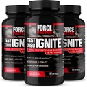 FORCE FACTOR Test X180 Ignite, Testosteron Booster & Fat Burner för män, Testosteron Supplement för att hjälpa till att bygga muskler, öka energi och öka Vitalitet och prestanda, 60 greve (Pack of 3)
