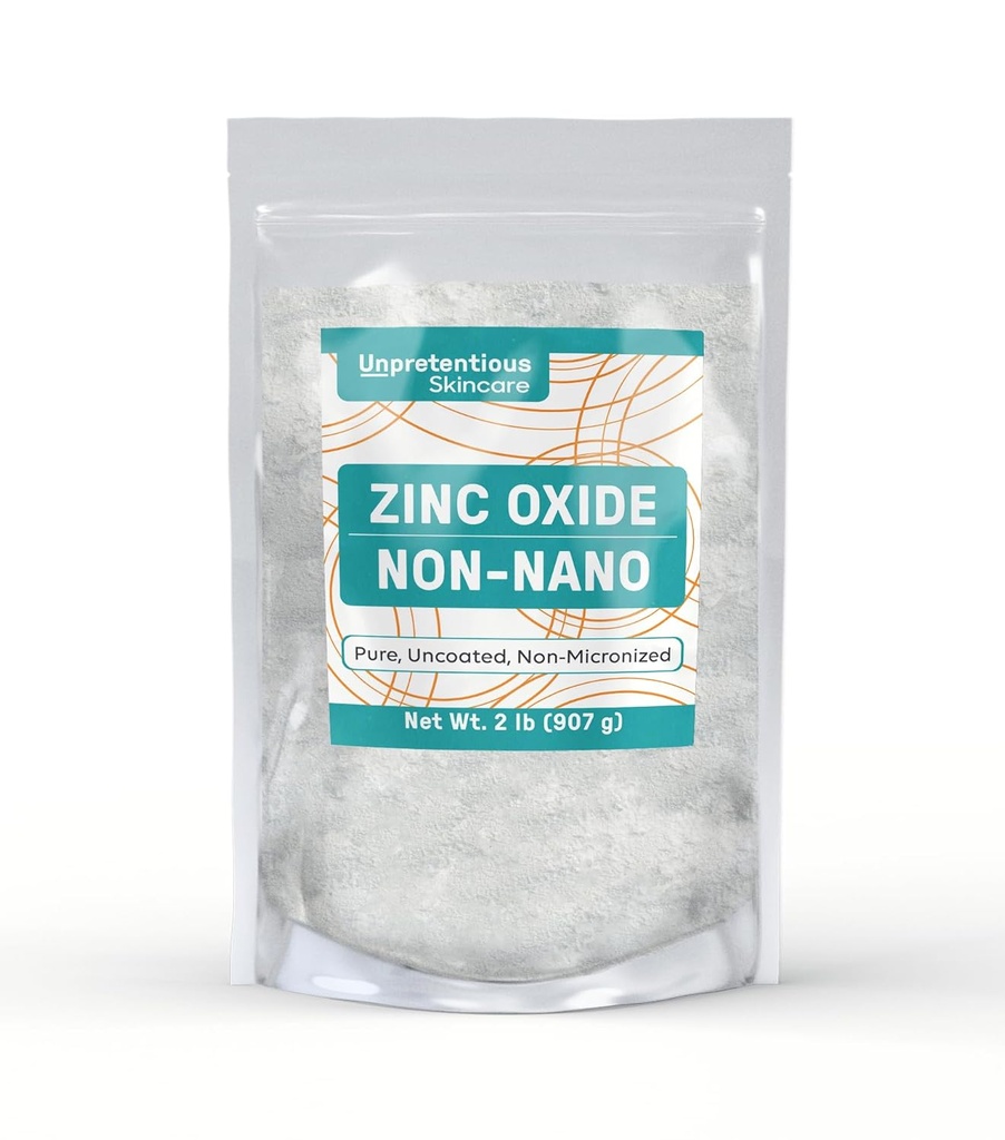 Opretentiös Non-Nano Zink Oxide, Pure & Uncoated, Convenient Resealable Bag för lagring (2 pund)