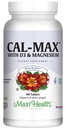 Maxi Health Calcium 1000 mg med vitamin D3 (400 IE) och Magnesium (750 mg) - Cal Max Dietary Supplement för ben, tänder och gemensamt stöd - för män och kvinnor - 180 tabletter