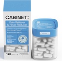 Kabinett: 500mg Acetaminophen för huvudvärk lättnad, toothaches, öm hals och feberreducer, Inkluderar 1 kylbar medicin Jar, 120 tabletter (Starter Kit)